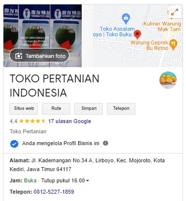 Toko Pertanian Indonesia, Toko Pertanian, Toko Tani, Toko Tani, Toko Pertanian Tredekat, Olshop, Online Shop, Harga Murah, Google, Google Maps, Peta, Peta Pertanian Indonesia
